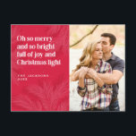 Cartão Postal De Festividades Feliz e Design de Natal Brilhante<br><div class="desc">Feliz e Design de Natal Brilhante Oh tão feliz e tão brilhante cheio de alegria e luz de Natal</div>