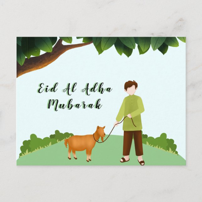Cartão Postal De Festividades Feliz Eid Al Adha Mubarak 1443 H (Frente)