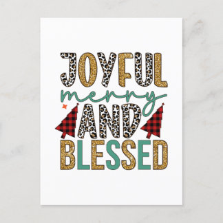 Cartão Postal De Festividades Feliz Feliz De Natal E Abençoada