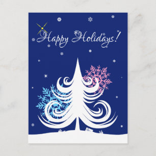 Cartão Postal De Festividades Feliz feriado e melhores desejos personalizáveis