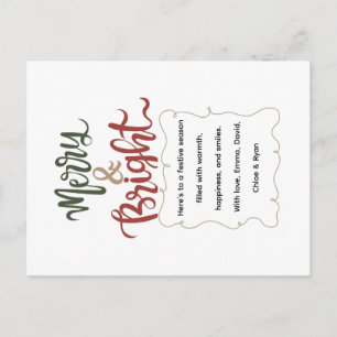 Cartão Postal De Festividades Feliz Festiva Clássica e Natal Brilhante