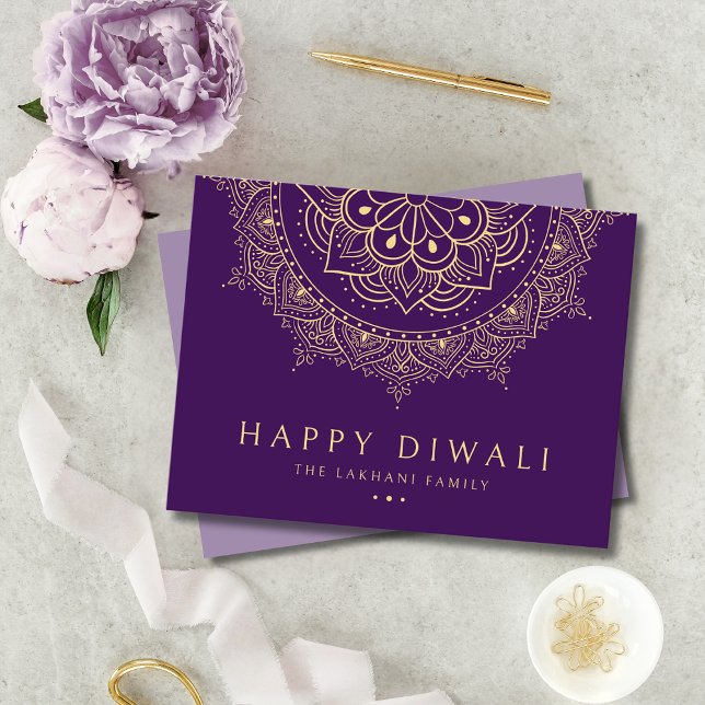Cartão Postal De Festividades Feliz Festival Diwali da Celebração das Luzes (Criador carregado)