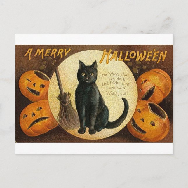 Cartão Postal De Festividades Feliz Halloween (Frente)