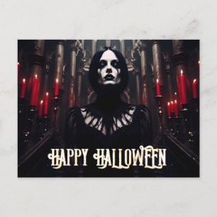 Cartão Postal De Festividades Feliz Halloween – Celebração Sombria Gótica