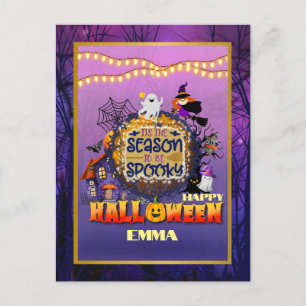 Cartão Postal De Festividades Feliz Halloween É a Celebração da Temporada Assust