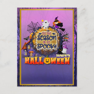 Cartão Postal De Festividades Feliz Halloween É a Celebração da Temporada Assust