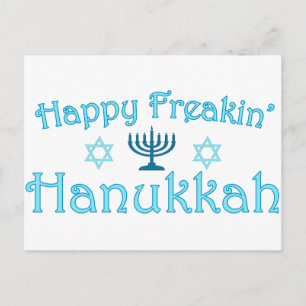 Cartão Postal De Festividades feliz hanukkah