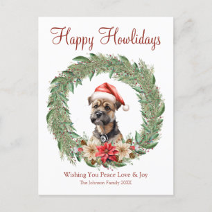 Cartão Postal De Festividades Feliz Howlidays Cairn Terrier Dog