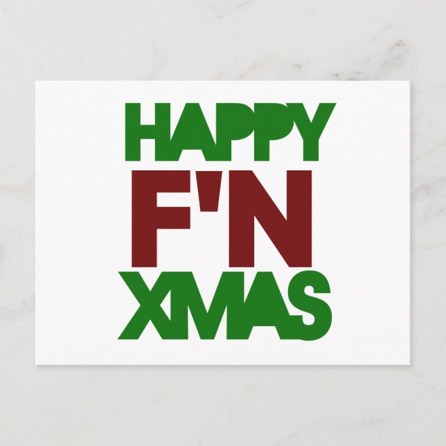 Cartão Postal De Festividades Feliz humor de Natal (Frente)