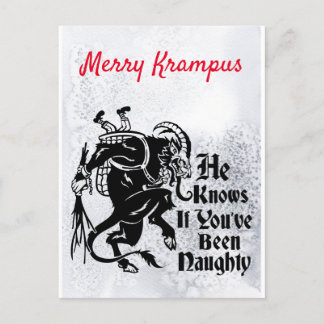 Cartão Postal De Festividades Feliz Krampus - Cartão de Saudação