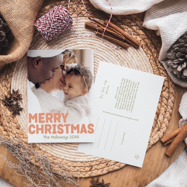 Cartão Postal De Festividades Feliz Moderna Negrito Ano em Revisão 3 Foto Vertic (Criador carregado)