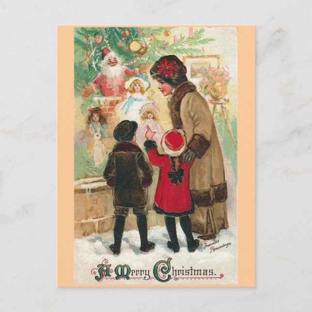 Cartão Postal De Festividades Feliz Natal (Frente)