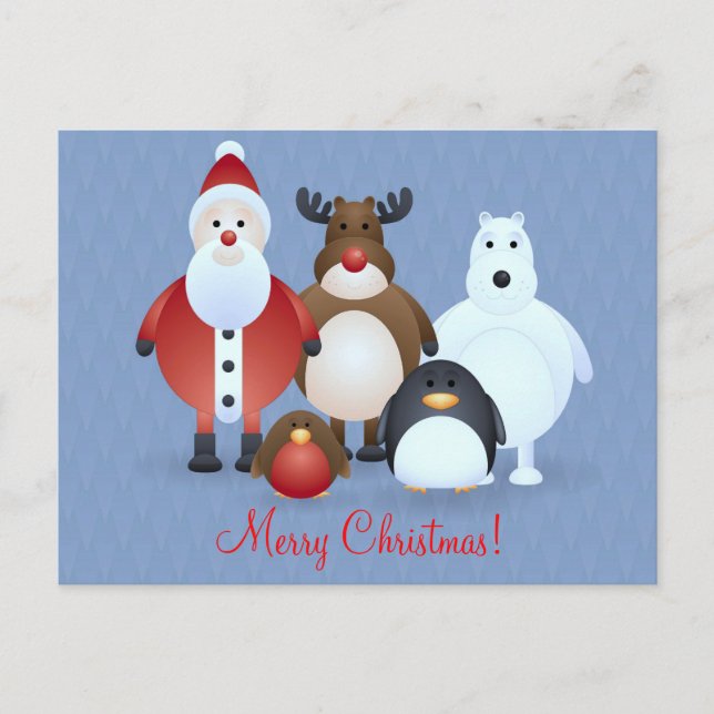 Cartão Postal De Festividades Feliz Natal (Frente)