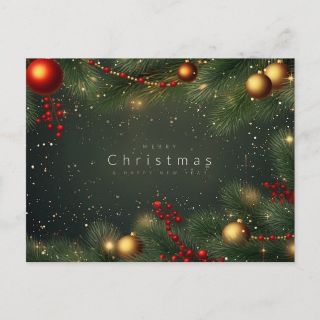 Cartão Postal De Festividades "Feliz Natal" (Frente)