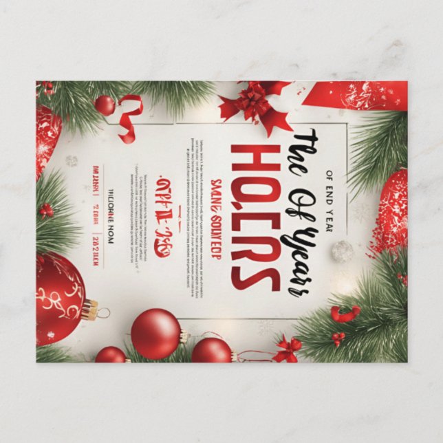 CARTÃO POSTAL DE FESTIVIDADES FELIZ NATAL (Frente)