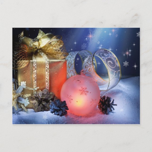 Cartão Postal De Festividades Feliz Natal (Frente)