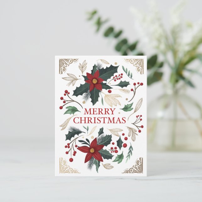 Cartão Postal De Festividades Feliz Natal (Em pé/Frente)