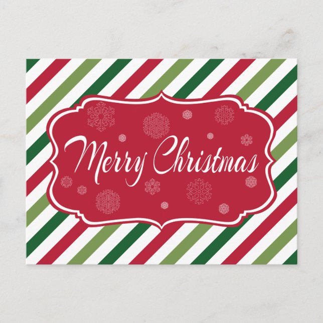 Cartão Postal De Festividades Feliz Natal (Frente)