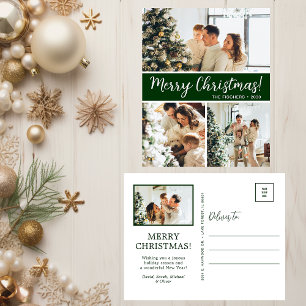 Cartão Postal De Festividades Feliz Natal 4 Fotos 