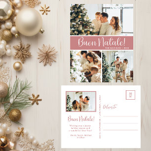 Cartão Postal De Festividades Feliz Natal 4 Fotos