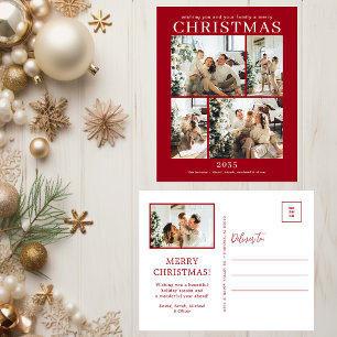 Cartão Postal De Festividades Feliz Natal 5 Fotos