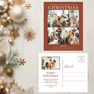 Cartão Postal De Festividades Feliz Natal 5 Fotos 