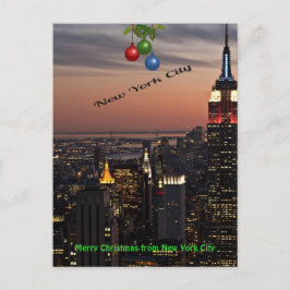 Cartão Postal De Festividades Feliz Natal a partir de Nova York