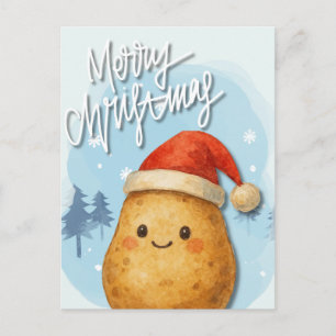 Cartão Postal De Festividades Feliz Natal Batata