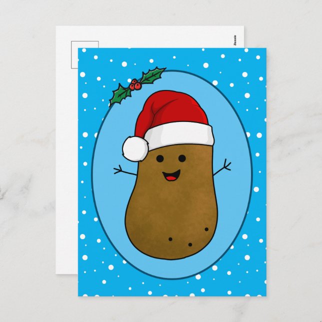 Cartão Postal De Festividades Feliz Natal Batata (Frente/Verso)