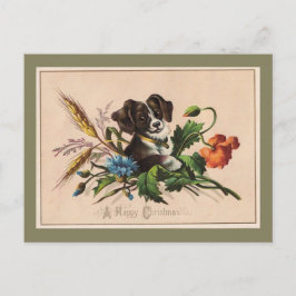 Cartão Postal De Festividades Feliz Natal Cachorro Cachorro Reprodução