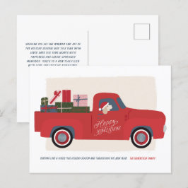 Cartão Postal De Festividades Feliz Natal Cachorro no Cartão de Férias de Desenh