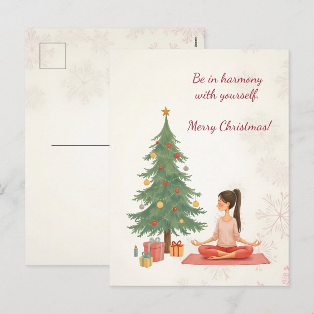 Cartão Postal De Festividades Feliz Natal! Cartão de Natal. (Frente/Verso)