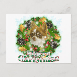 Cartão Postal De Festividades Feliz Natal Chihuahua