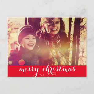 Cartão Postal De Festividades Feliz Natal com Feriado de Foto de Amor
