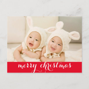 Cartão Postal De Festividades Feliz Natal com Feriado de Foto de Amor