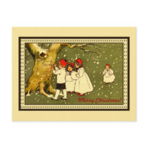 Feliz Natal, crianças bonitas na neve