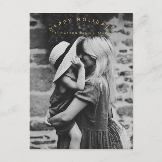 Cartão Postal De Festividades Feliz Natal da família de fotos personalizadas de  (Frente)