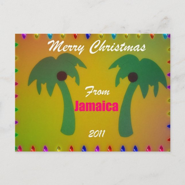 Cartão Postal De Festividades Feliz Natal da Jamaica 2011 (Frente)