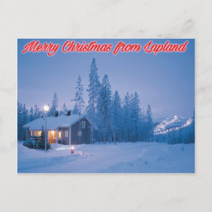 Cartão Postal De Festividades Feliz Natal da Lapland Postcard