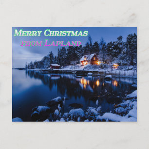 Cartão Postal De Festividades Feliz Natal da Lapland Postcard