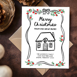 Cartão Postal De Festividades Feliz Natal da nossa nova casa Caprichoso