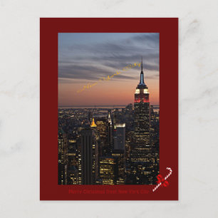 Cartão Postal De Festividades Feliz Natal da Nova Iorque