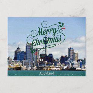 Cartão Postal De Festividades Feliz Natal de Auckland