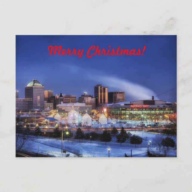 Cartão Postal De Festividades Feliz Natal De Minnesota (Frente)