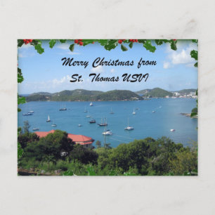 Cartão Postal De Festividades Feliz Natal de St Thomas, U.S.V.I.