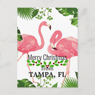 Cartão Postal De Festividades Feliz Natal de Tampa, FL
