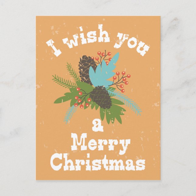 Cartão Postal De Festividades Feliz Natal Decor (Frente)