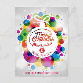 Cartão Postal De Festividades Feliz Natal Deseja Foto Moderna da Família