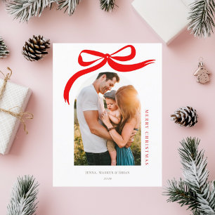 Cartão Postal De Festividades Feliz Natal - Design de Natal Moderno