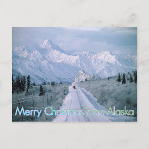 Cartão Postal De Festividades Feliz Natal do Alaska Postcard